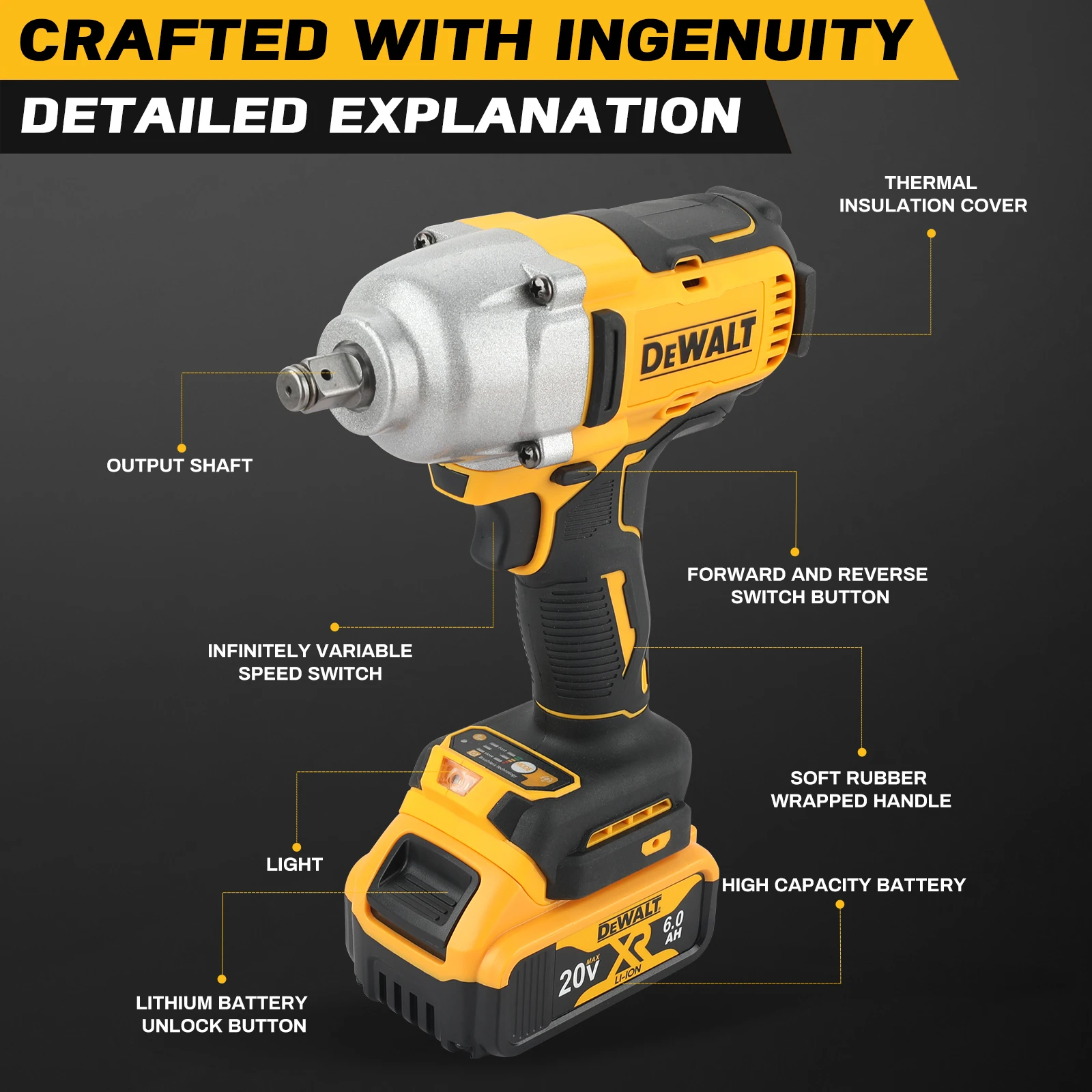 Dewalt Power Tools Xr - DEWALT DCF900 20V XR Chave de
