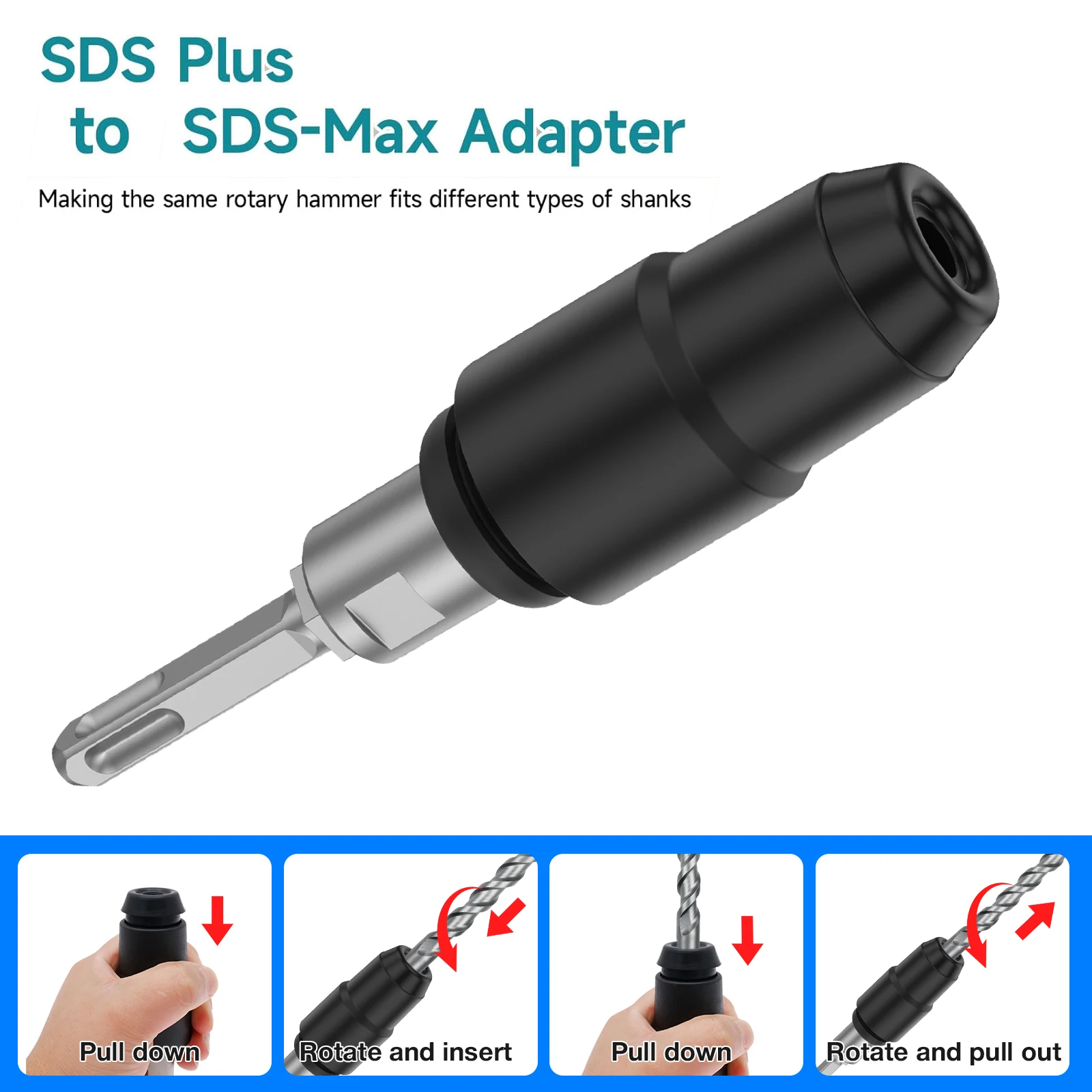 Hammer Drill Sds - Adaptador sds-plus para sds-max para martelos