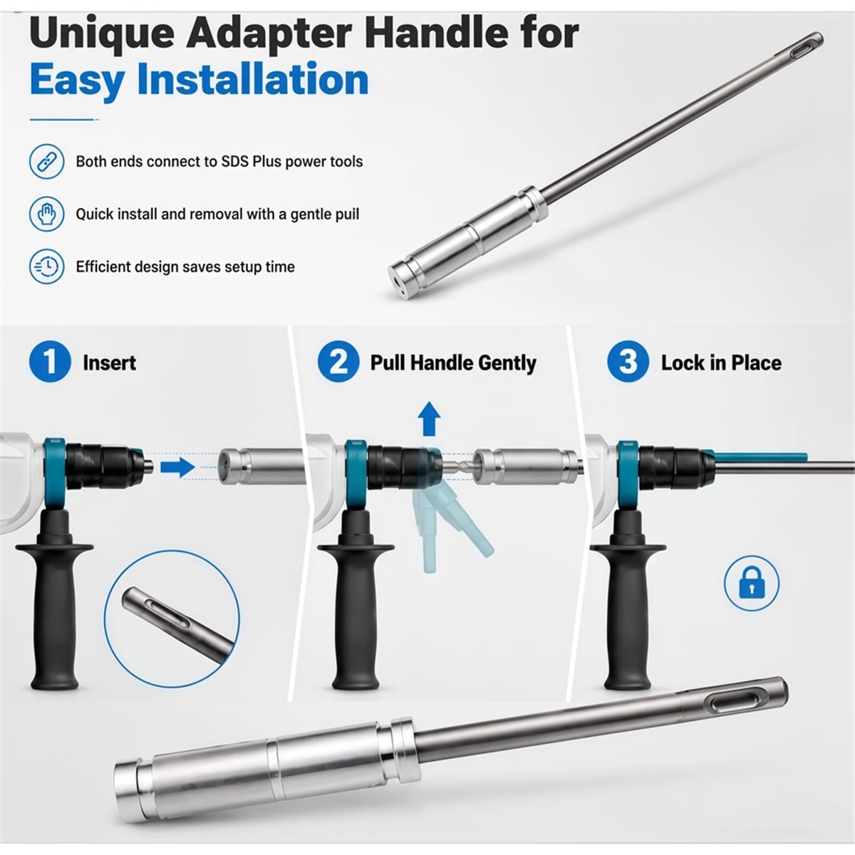 Hammer Drill Sds - Adaptador de Liberação Rápida para Martelo