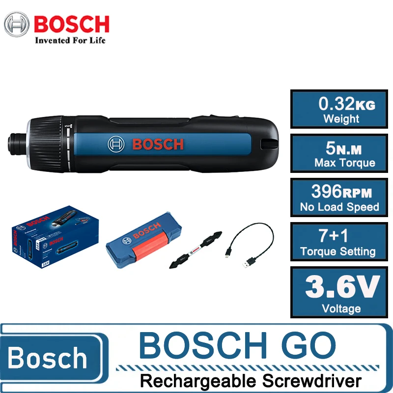 Power Tools Portable - Parafusadeira Elétrica Sem Fio Bosch GO