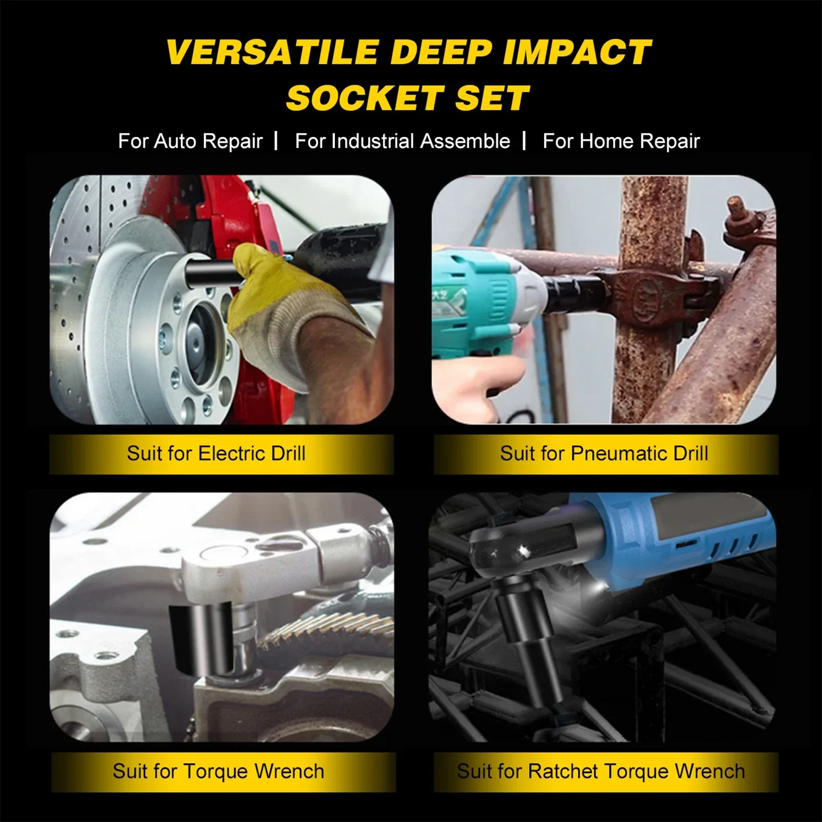 Conjunto de 10 Peças de Soquet - Power Tools Pneumatic avaliação e preço