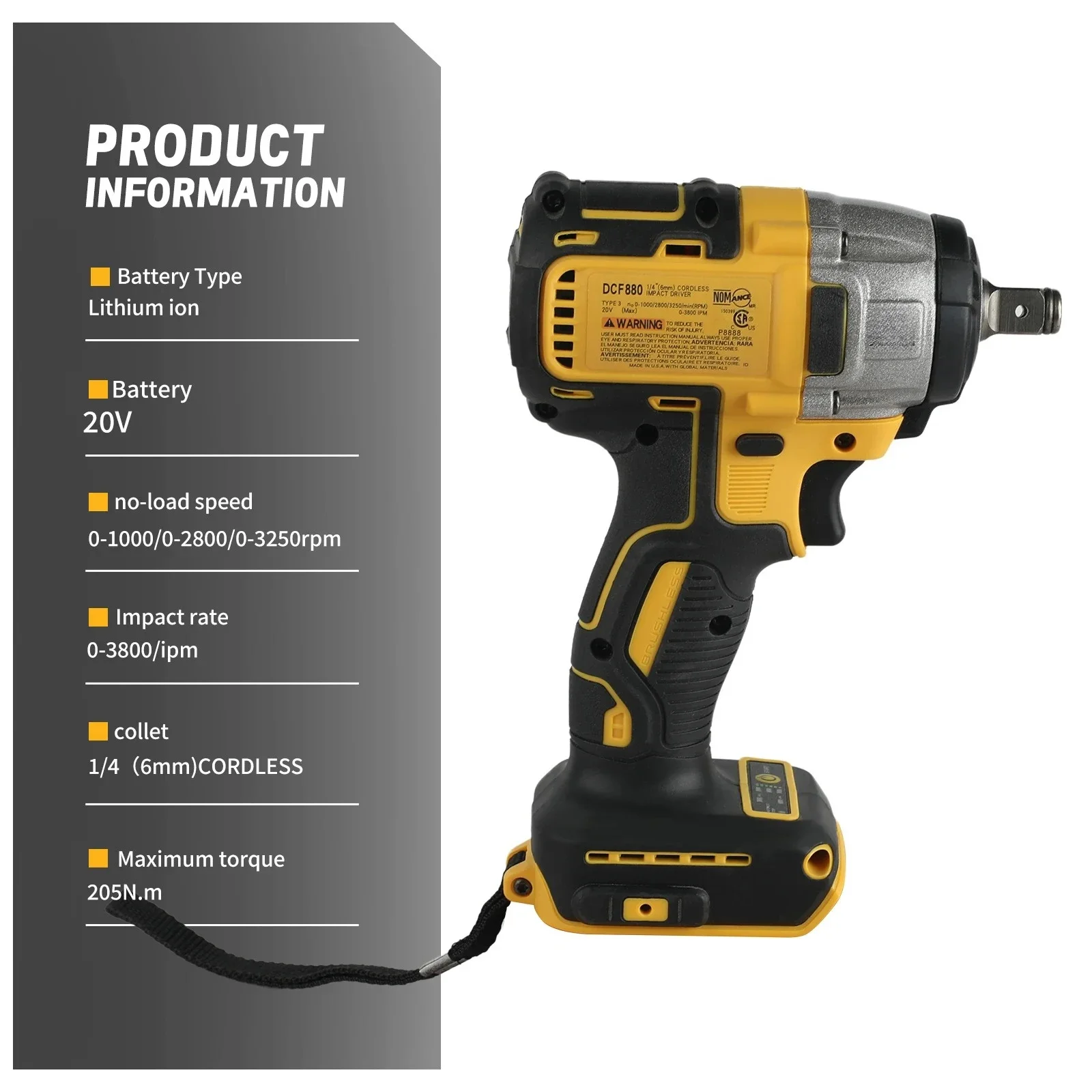 Para a chave de impacto sem es - Dewalt Power Tools Xr avaliação e preço